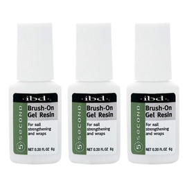 IBD IBD 5 Second Brush On Nail Glue Gel Resin C Strong Nail Glue for Broken, Cracked & Split Natural Nails, NailBond Repair & Strengthening for Wraps C 6g, 3 Count