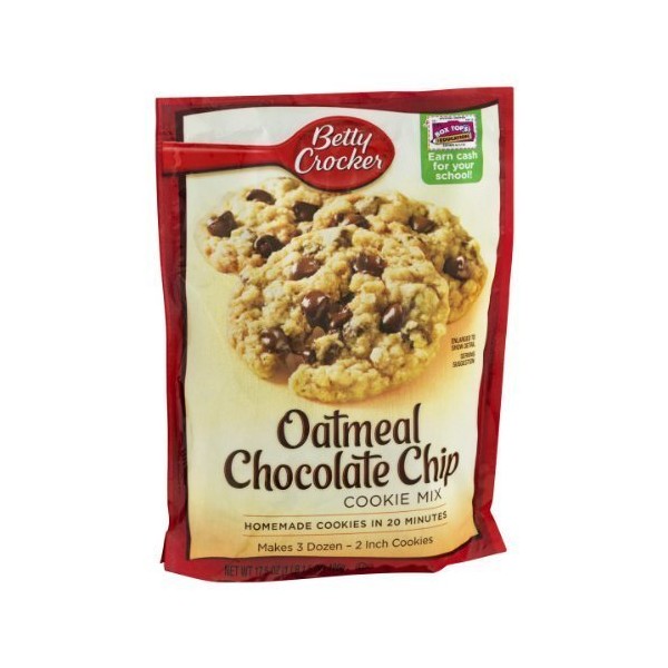 Betty Crocker Cookie Mix, Oatmeal Chocolate Chip, 17.5-oz Pouches (Pack