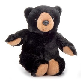 The Petting Zoo Bubba Black Bear Stuffed Animal Plushie, Gifts for Kids, Wildlife Animals, Black Bear Plush Toy, 10 inches