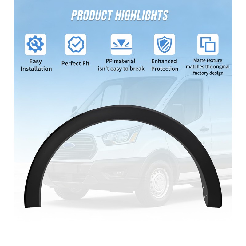 Rear Left Fender Trim Fit for 2015-2025 Ford Transit 150