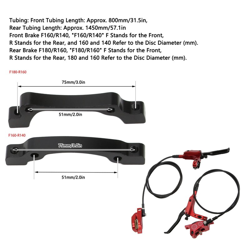 ZTTO MTB Bike 4 Piston Front Rear Hydraulic Disc Brake
