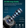 Dash Cam Front and Rear 4K+1080P, UHD Built-in WiFi DashCam