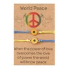 2Pcs Sunflower Bracelet for Couples Peace Friendship Braided Bracelet Boho