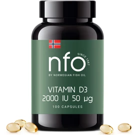 NFO Vitamin D3 2000 [100 Capsules] Norwegian Natural High-Dose Vitamin D Complex 2000 IU (50 μg) In Its Cholecalciferol Form, It Is +30% More Effective Than D3 Strengthens the Immune System