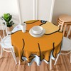 HYTTER Cartoon Pug Prints Tablecloth Round Decorative Tablecloth 60 in