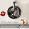 BIGYOUZI 12In Round Black Kitchen sink 304 Stainless Steel Countertop