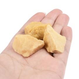 Justinstones 1/2LB Large Raw Yellow Jade Tumbled Stone Specimen Collection Pocket Worry Healing Crystal