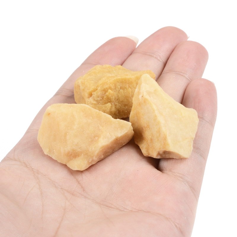 Justinstones 1/2LB Large Raw Yellow Jade Tumbled Stone Specimen Collection