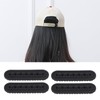 4PCS Hat Extender, Black Hat Adjuster Buckle with 7 Holes,