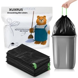 XUXRUS Müllbeutel 35L Reißfest Müllsäcke Schwarz Mülltüten mit Zugband Groß Verdicken Küchen Abfallbeutel,30 Stück