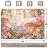 YCUCUEI 7x5ft Fabric Pink Mushroom House Forest Fairy Tale Backdrop