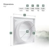 Vent Systems 150mm White Exhaust Cover - Dryer Hood -