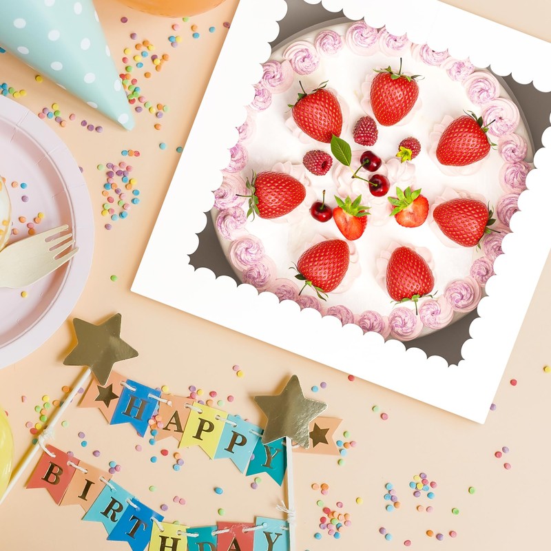 7 scatole di cartone per torte, 25 x 25 x