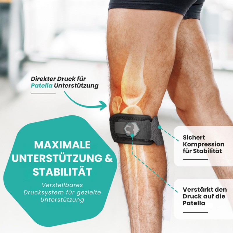 Patella Tendon Bandage with Adjustable Support - Patella Band for