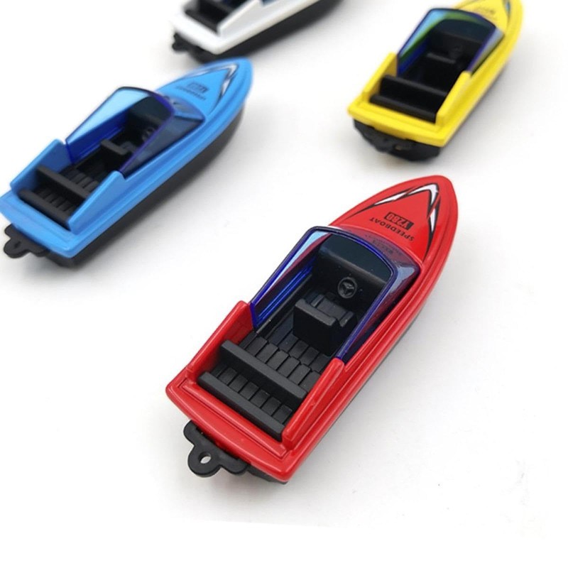 LOVIVER Mini Motorboat Model, Alloy Simulation Speedboat Educational Toy, Micro