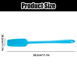 4 Pcs Silicone Jar Spatulas with Long Handle, Non-Stick Rubber Spatula Heat Resistant Silicone Scraper Small Silicone Spatulas for Baking Cooking Blenders Mixing