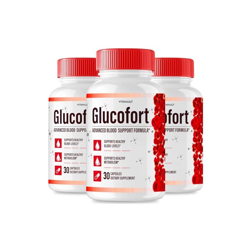 (3 Pack) Glucofort, Max Advanced Blood Support Formula Capsules