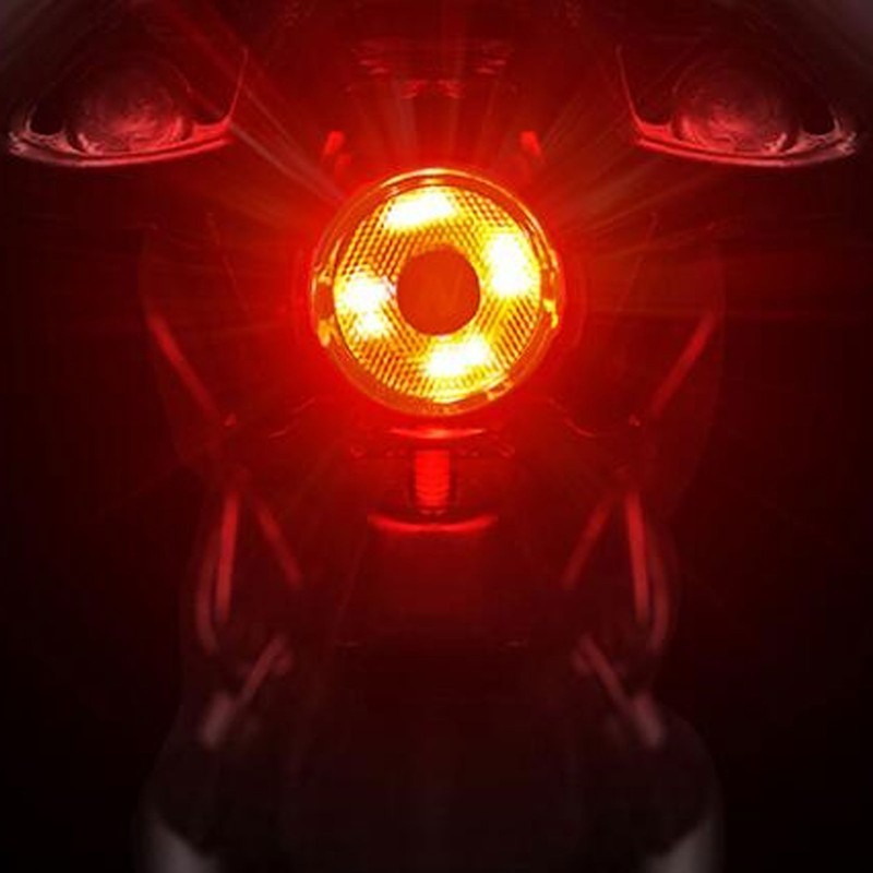 Smart Bike Tail Light Automatic On Off Rechargeable Red Back