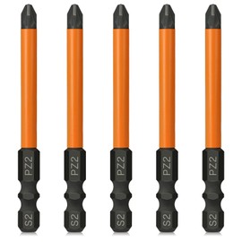 Hakkin PZ2 Impact Screwdriver Driver Bits Set 5Pcs 75mm Pozidriv POZI Heavy Duty 1/4” Hex Shank Pozidriv Drive Bit Cross Screw Driver Power Drill Bit Compatible with Dewalt Milwaukee Bosh