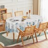 Horaldaily Summer Tablecloth 60×84 Inch Oval, Sealife Hippocampus Starfish Seaweed