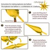 Moukiween 60 PCS Gold Star Foil Balloons, 12 Point Cone