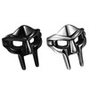 Mens Spartan Mask Helmet Ring: Black Stainless Steel Roman Gladiator