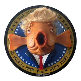 TRUMPY TROUT™ | As Seen on TV | The Talking Fish with Hilarious Animations & High Fidelity Speeches | Make Fishing Great Again | The Talking Fish with a Big Personality | Wall Mount or Desk Display