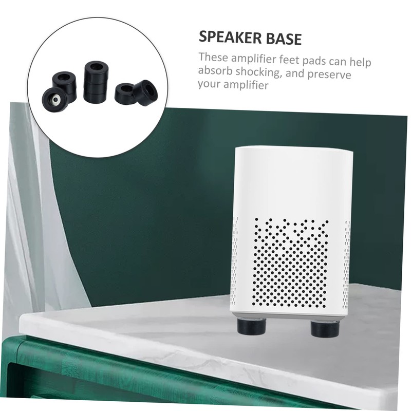 OSALADI 8pcs Rubber Speaker Spike Pads Sound Dampening Isolation Feet