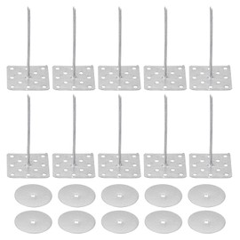 PATIKIL 2 Inch Perforated Insulation Pins with Round Washers, 50 Pack Aluminum Insulating Nails Wall Plug for Fixing Foam Boards to Wall or Ceiling
