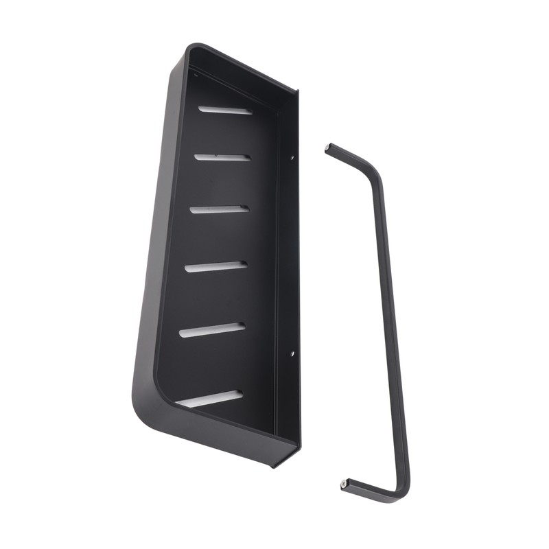 40cm Bathroom Storage Shelf Black Aluminum Wall Mounted Floating Shelves