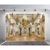 Yeele 10x8ft Luxurious Palace Backdrop for Photography Chandelier Arch Door