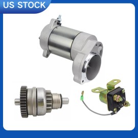 soarider Starter & Bendix & Relay For Polaris Xplorer 400 300 250 1995-1996 2000-2002