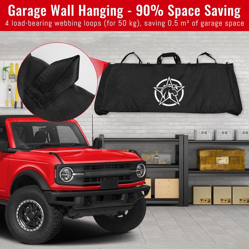 HIBRONGO Upgrade Soft Top Window Storage Bag Compatible with 2021-2025