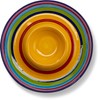 KooK Ceramic Chip & Dip Platter, Large Divided Serving Dish