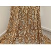 wowfabric4less123 GOLD BLACK 4way stretch sequin Lace fabric 50” Width