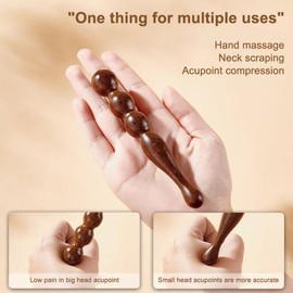 천연 백단 마사지기 지압 반사요법 도구 전신 이완 깊은 조직 발 나무 스틱 [03 N4] Natural Sandalwood Massage Tool Acupressure Reflexology Full Body Relaxation Deep Tissue Foot Wood Stick [03 N4]