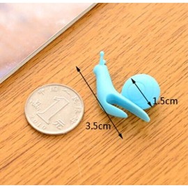 Drhob 6 pcs Exquisite Snail Shape Silicone Tea Bag Holder Cup Mug Candy Colors Cute