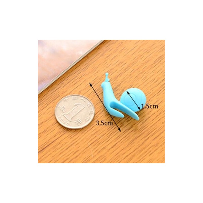 Drhob 6 pcs Exquisite Snail Shape Silicone Tea Bag Holder