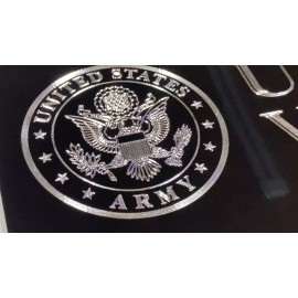 Diamond Etched Products Engraved US Army Vet Veteran Car Tag Diamond Etched Black Metal License Plate