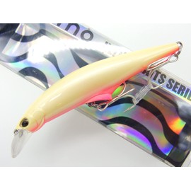 momolures - Tide Control Minnow 95 120 lip in belly system for Bass, Seabass, Salmon lure fishing. (95mm - PEARL WHITE PB)