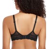 DotVol Women's Large Sizes Transparent Underwired Unlined Balconette Bra Lace