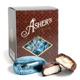 Asher's Chocolates, Chocolate Covered Eggs, Individually Wrapped Eggs Covered in Rich Chocolate, Spring Collection of Easter Eggs, Small Batches of Kosher Chocolate, Family Owned Since 1892 (6 Eggs, Milk Chocolate, Vanilla Buttercream)