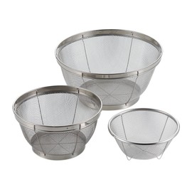パール金属 ステンレス 深型 ざる 3点セット 15 19 25cm ララシャイン H-5327