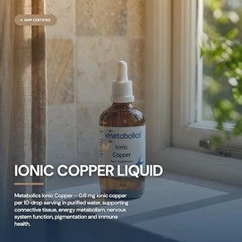 Ionic Copper Liquid 100ml | High Strength Trace Mineral | Vegan Drops