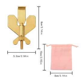 Jagowa Portable Door Lock Additional Safety Travel Lock Heavy Duty Stainless Steel Lock Security Door Locker for Home Apartment Hotel(Gold)