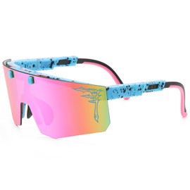 FIXEROS Flip Up Kids Sunglasses Youth Baseball Sunglasses UV400 Sports Sun Glasses For Boys Girls Children TR90 Shades (VY6)