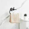 WOLIBEER Crystal Bathroom Hardware, Black 24 Inch Towel Bar Set