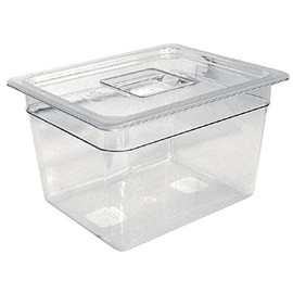 Vogue U236 Polycarbonate 1/4 Gastronorm Container, 1.6 L Capacity, 265 mm L x 162 mm W x 65 mm H, Clear