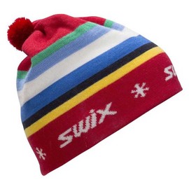 Swix Women's Gunde Skiing Hiking Leisure Daily Retro Style Wool Beanie Hat, Red