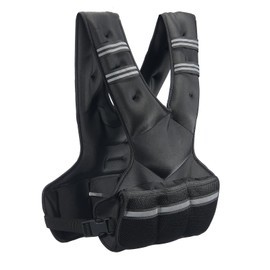 Happybuy Adjustable Weighted Vest, 20-32lb Weight Vest, 6 Ironsand Weights, Reflective Stripe, Body Weight Vest Exercise Set, for Men Women, Workout Equipment, Strength Training, Running, Jogging